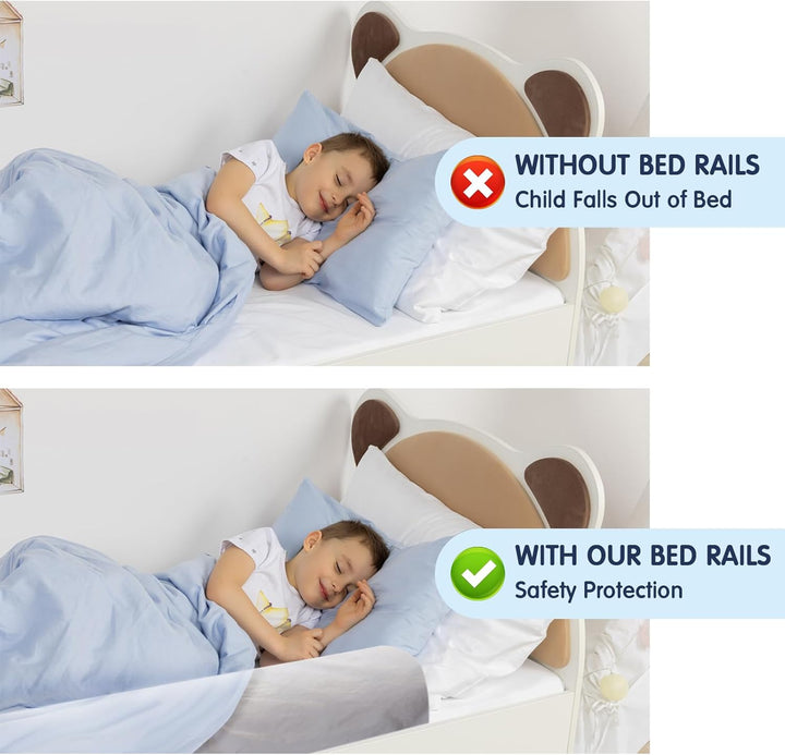 Aufblasbarer Rausfallschutz Bett Reise 1.2M, 2er Set, Aufblasbares Sicherheitsgeländer für Kinderbet
