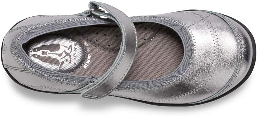 Hush Puppies Unisex-Kinder Reese Mary Jane Schuh 30.5 EU Zinnfarben, 30.5 EU Zinnfarben