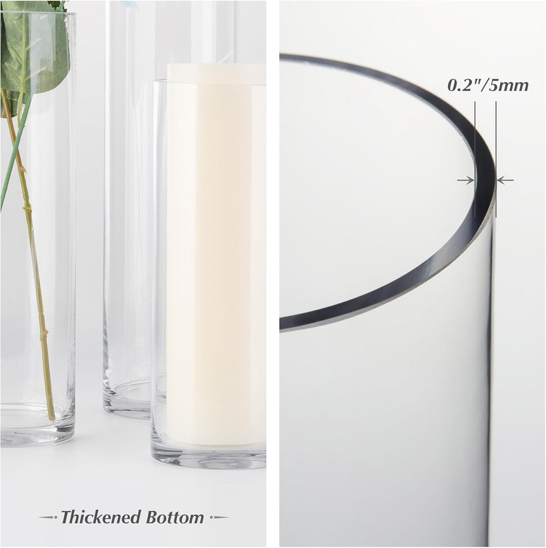 WGV Vase, zylinderförmig, 71 cm, transparent 4" X 28" Durchsichtig, 4" X 28" Durchsichtig