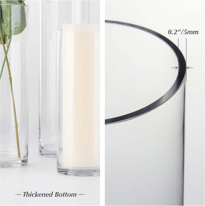 WGV Vase, zylinderförmig, 71 cm, transparent 4" X 28" Durchsichtig, 4" X 28" Durchsichtig