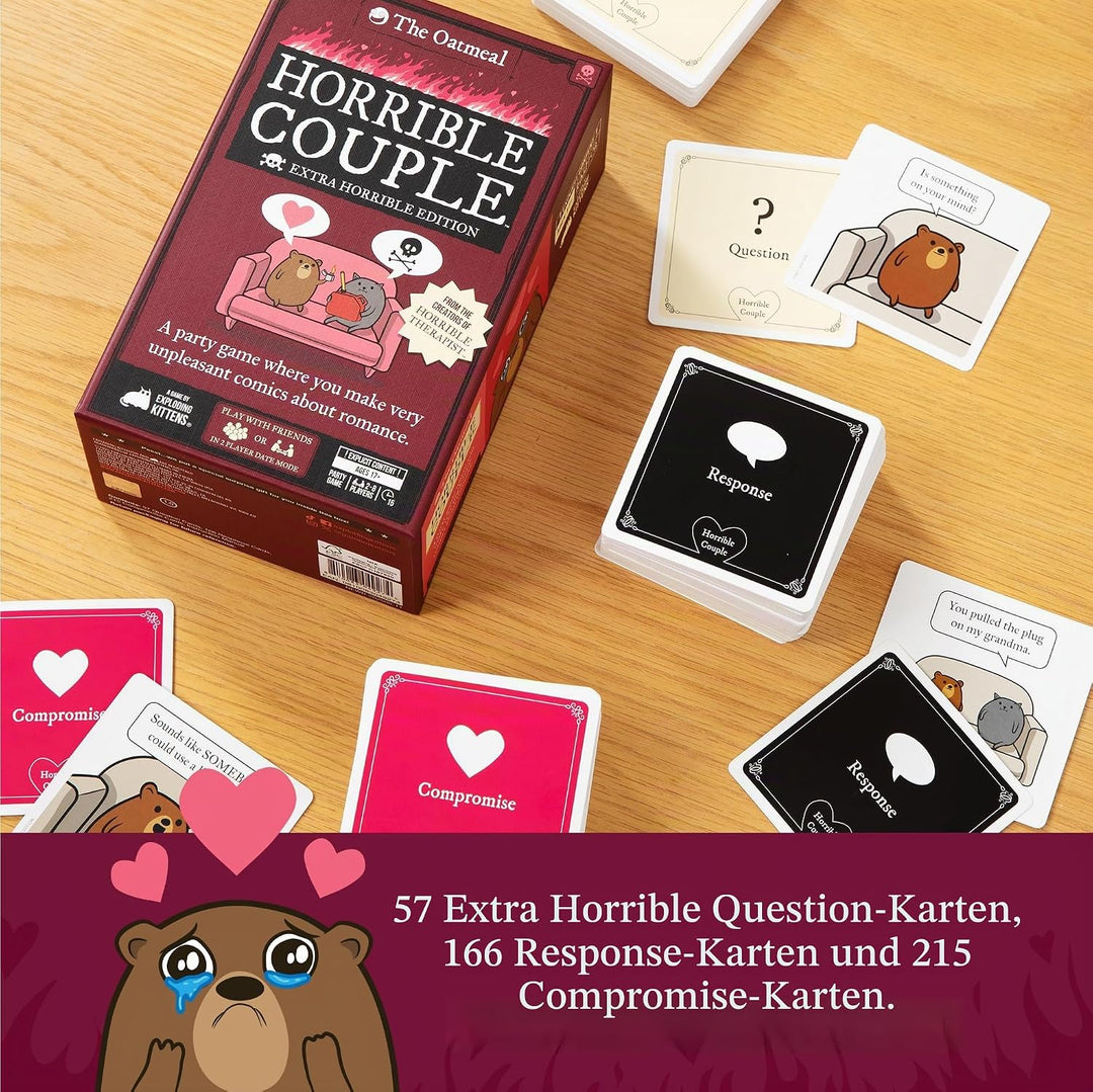 Exploding Kittens Horrible Couple – Extra Horrible Edition – Party Game for 2-8 Players, from The Cr