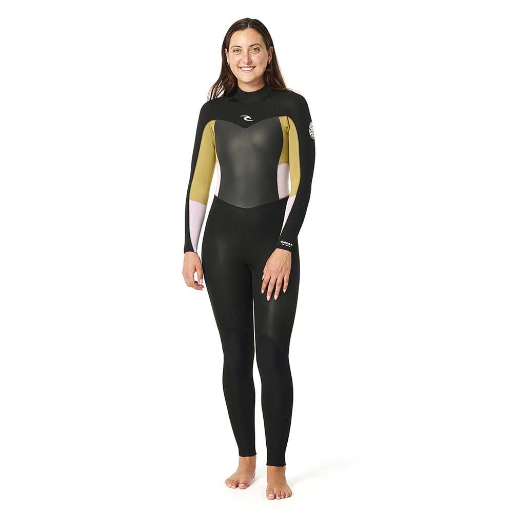 2024 Rip Curl Womens Omega 4/3mm GBS Back Zip Wetsuit 156WFS - Khaki, 4