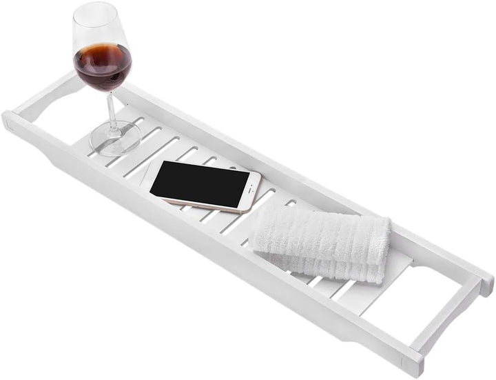 Badewannentablett Holz Badewannenablage Bad Tablett für Badewanne, 4.1 x 70.1 x 16.3 cm, Badablage W