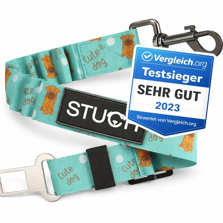 STUCH Universeller Bungee Sicherheitsgurt für Hunde & Katzen - Passend für alle Hunderassen & Autoty