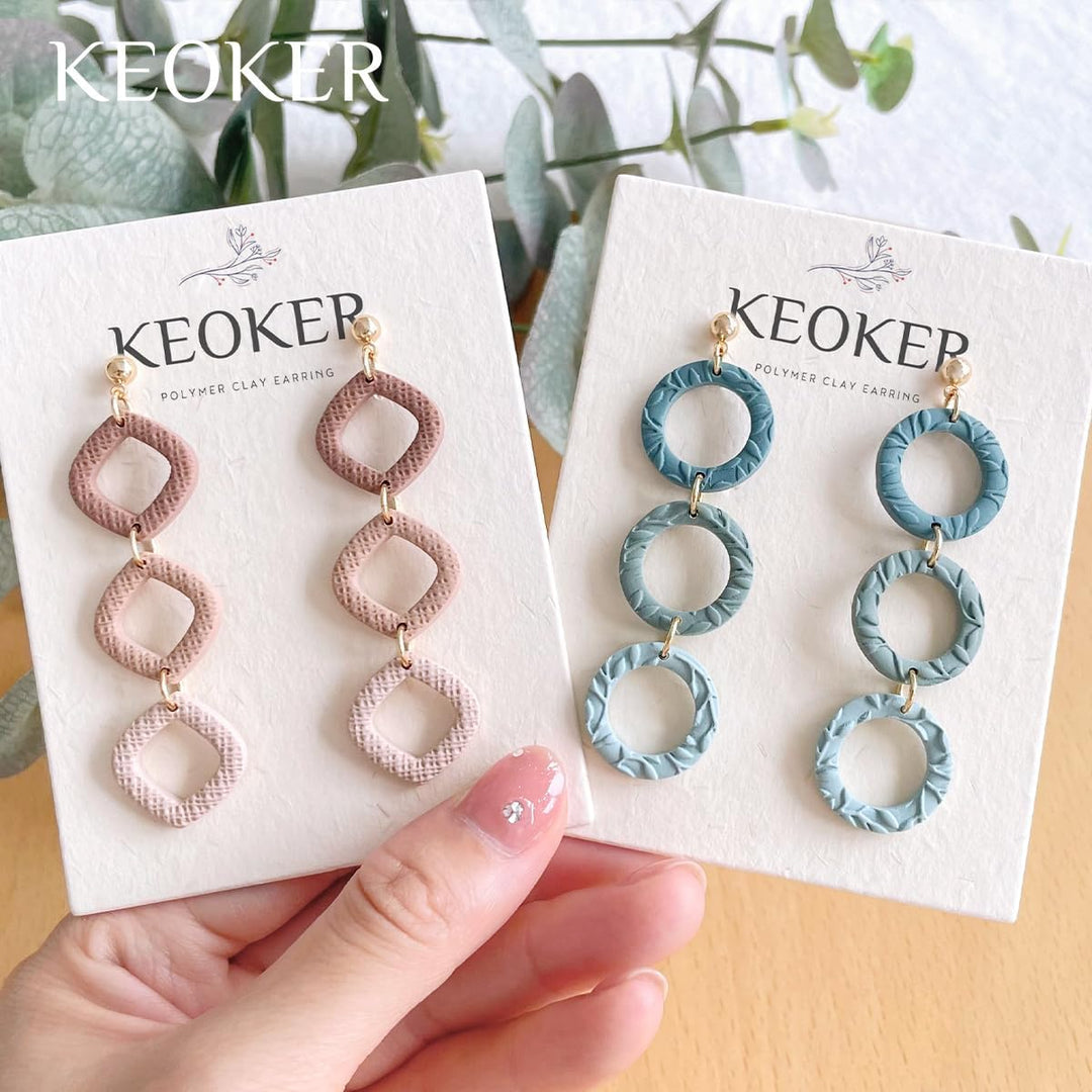 Keoker Konzentrische Kreis-Tonschneider für Polymer-Ton-Schmuck, 12 Formen, organische Polymer-Tonsc