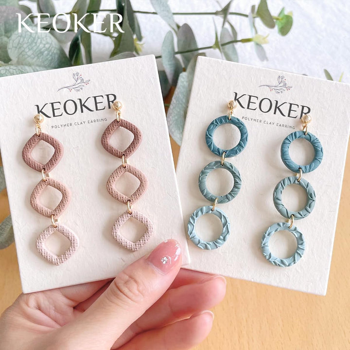 Keoker Konzentrische Kreis-Tonschneider für Polymer-Ton-Schmuck, 12 Formen, organische Polymer-Tonsc