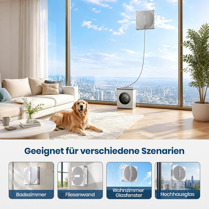2 Stück Reinigungstuch für ECOVACS WINBOT W3 Fensterputzroboter Zubehör, Waschbare Mikrofaser Wischt