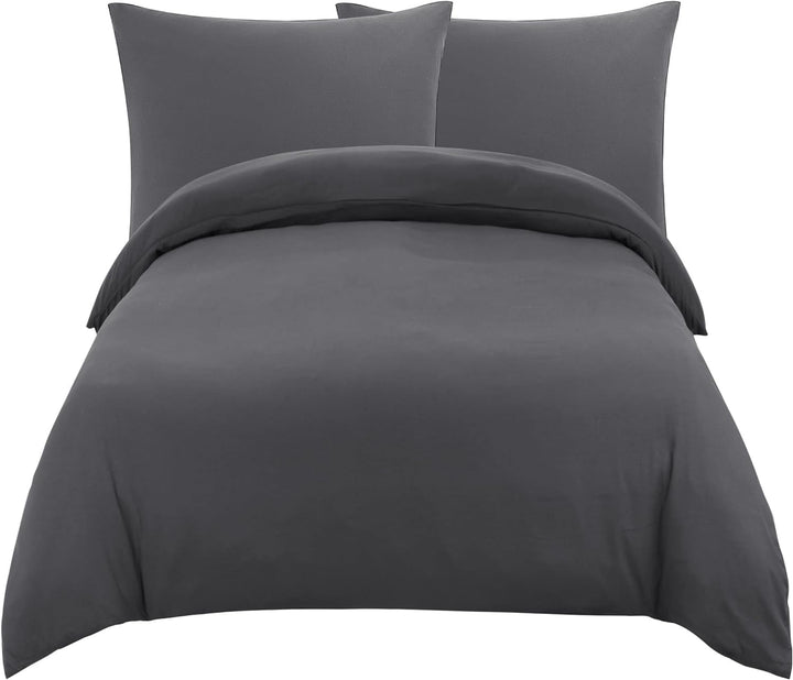 PiccoCasa 3 teilig Bettwäsche 135x200cm Mikrofaser Bettwaesche Set Modern Weicher Bettbezüge + 2 Kis