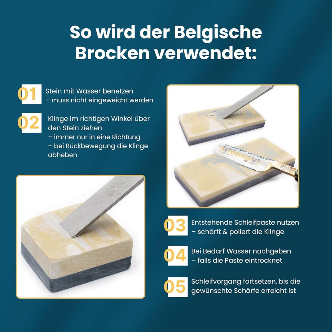 REMOS Gelber Belgischer Brocken Schleifstein - Nr. 8 Grösse 58-70 cm², Nr. 8