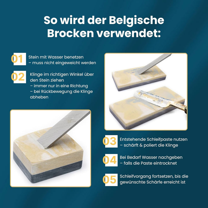 REMOS Gelber Belgischer Brocken Schleifstein - Nr. 8 Grösse 58-70 cm², Nr. 8