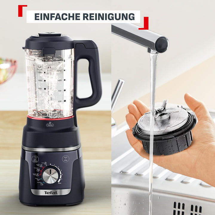 Tefal Blendforce Cook Standmixer mit Kochfunktion, 5 Automatikprogramme, für warme und kalte Speisen