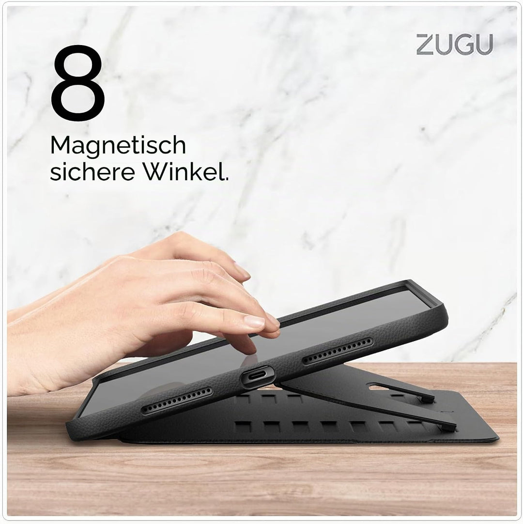 ZUGU iPad 10.9 Hülle 2022 10. Generation, schlanke Schutzhülle 8 Winkel-Ständer magnetisch, Stifthal
