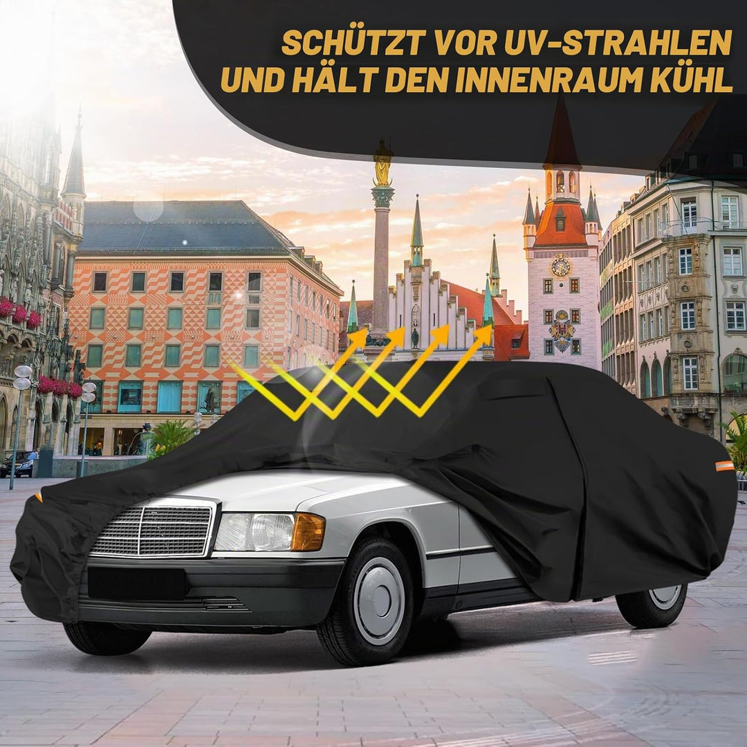 Autoabdeckung Wasserdicht für 1982-1993 Mercedes-Benz W201, Vollgarage Autoplane Auto Abdeckplane Wi