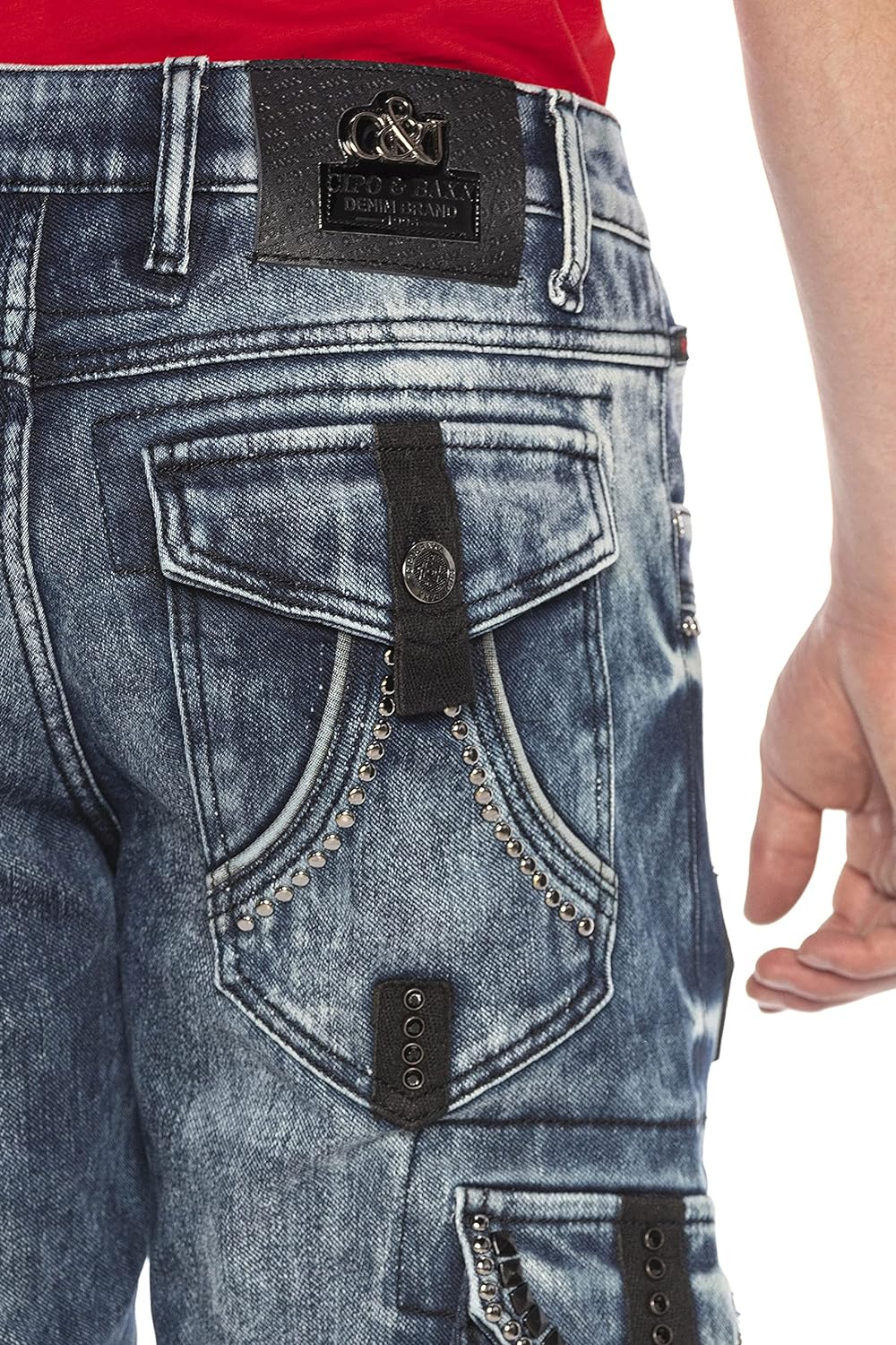 Cipo & Baxx Herren Jeans Hose Straight Fit Denim Regular Fit Jeanshose CD328 31W / 34L Cd650, 31W /