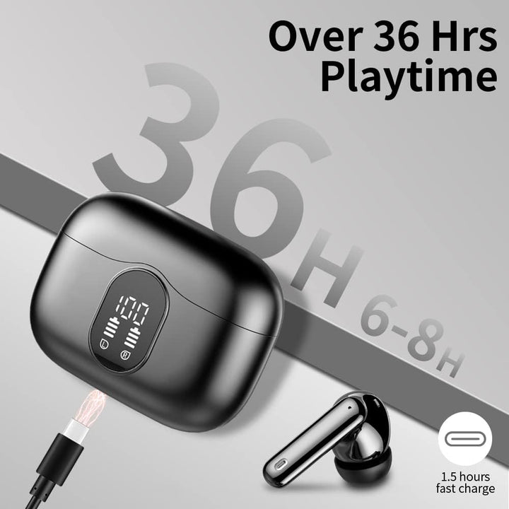 Bluetooth Kopfhörer, Kopfhörer Kabellos Bluetooth 5.3 Sport In Ear Kopfhörer mit 4 Mikrofon, 40 std