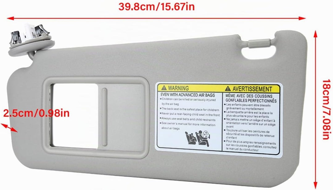 Sonnenblende, Linke Fahrerseite Sonnenblende 74320-42501-B2 für RAV4 2006-2009 (grau)