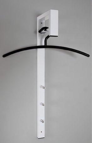 HAKU Möbel Wandgarderobe, Metall, chrom-weiss, B 4 x T 20 x H 70 cm, Chrom-weiss