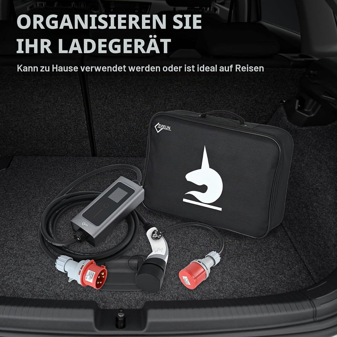 EVIEUN EV Ladekabel Typ 2 11 kW 3-Phasen 6-16 A 5 M, EV-Ladegerät Ladekabel CEE auf Typ 2 mit Allen