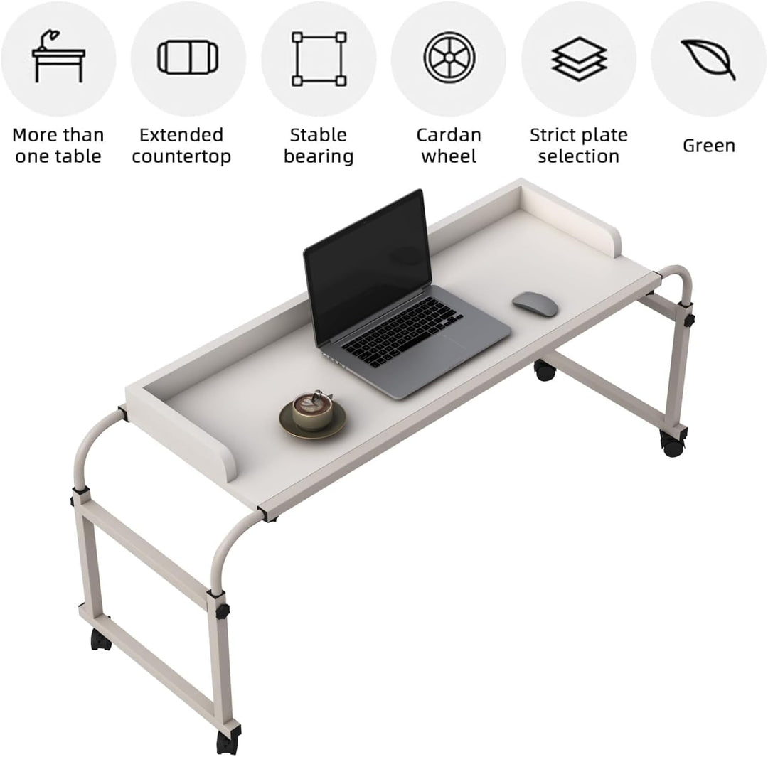 Pflegetisch Laptoptisch, Rollender Computertisch über Dem Bett Pflegetisch Für Das Heimbür Funktioni