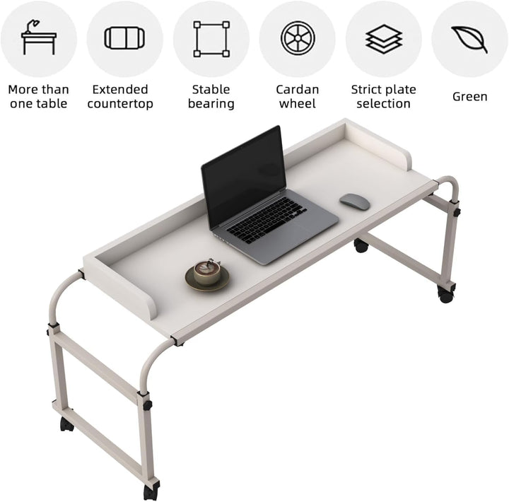 Pflegetisch Laptoptisch, Rollender Computertisch über Dem Bett Pflegetisch Für Das Heimbür Funktioni