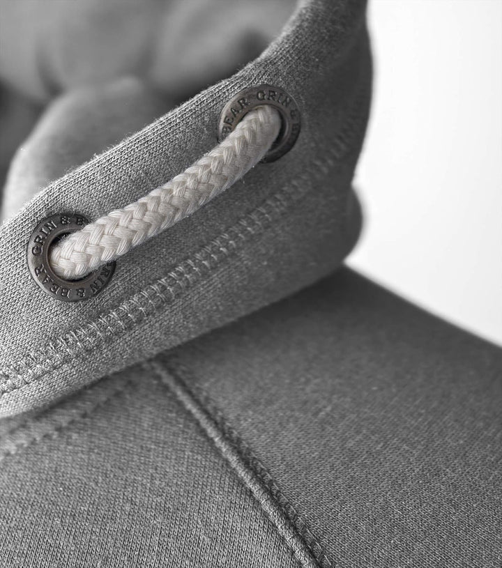 Grin&Bear Hoodie Herren Sweatshirt GEC484 L Grau Meliert, L Grau Meliert