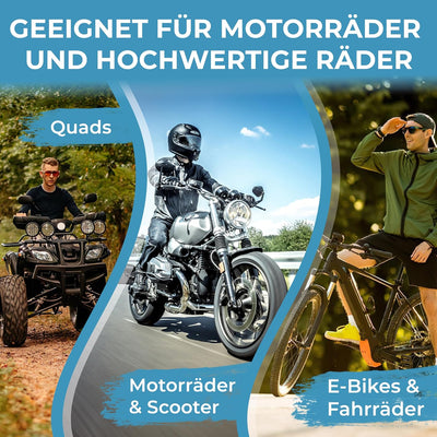 Widder Titan-Stahl [Level 15] Kettenschloss mit 4 Schlüssel - 115cm lang & 11mm massiv - für Motorra