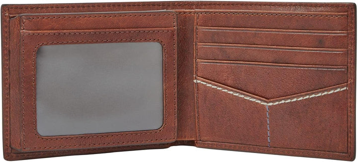 Fossil Herren Reese Leder Bifold Geldbörse 11,43 cm L x 1,905 cm B x 8,89 cm H Braun, Braun