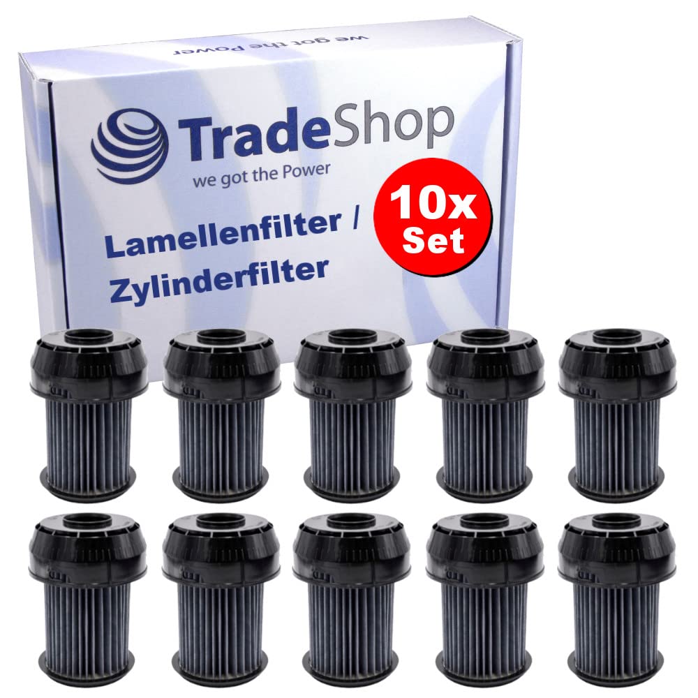 10x Trade-Shop Zylinderfilter/HEPA-Filter/Pollenfilter für Bosch BGS 62232/01 BOSCH ROXX'X 2200 WATT