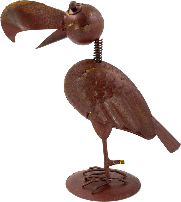 Blümelhuber Raben Figur Corvin als Teich Wasserspiel Garten Dekoration, für Springbrunnen Aussenbere