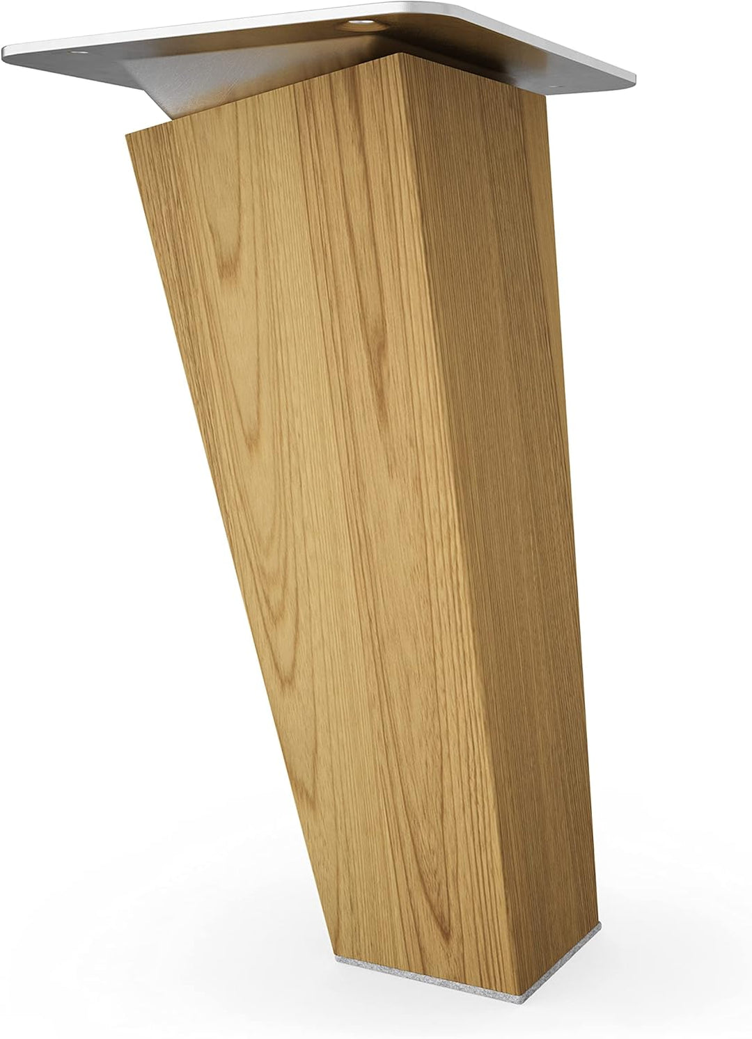 sossai® Holz-Tischbeine - Clif Square | Öl-Finish | Höhe: 12 cm | HMF4 | eckig, konisch (schräge Aus
