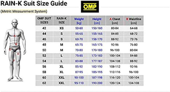 OMP Unisex Race Suit (1 Stück), XL mehrfarbig