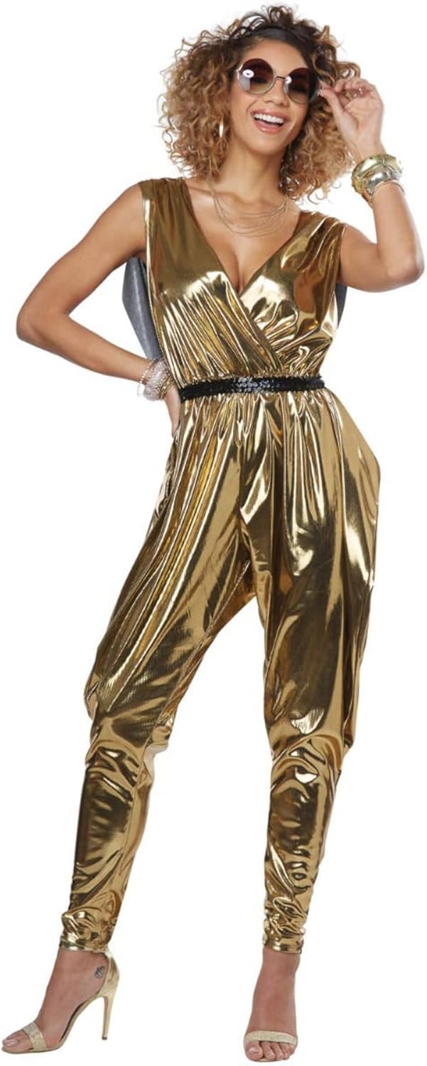 California Costumes Damen 70er Jahre Glitz N Glamour – Erwachsenenkostüm für Erwachsene, Gold, S, go