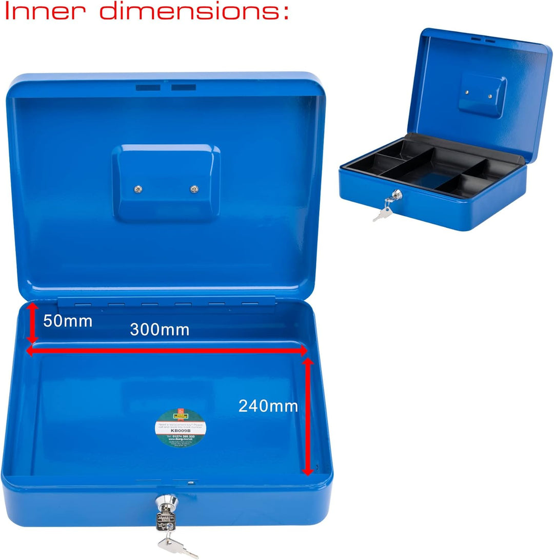 Burg-Wächter CB04BL Money 5030 Geldkassette, 30,5 cm, blau, 300 x 90 x 240mm 300 x 90 x 240mm Blau,