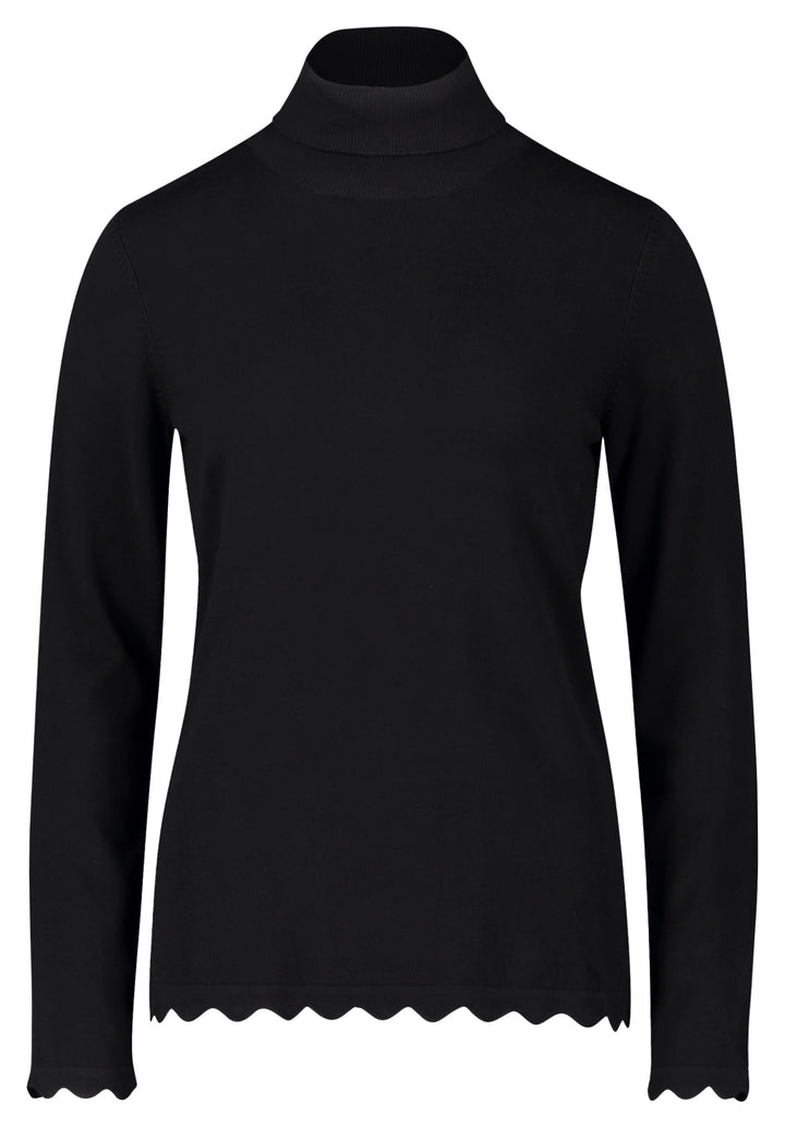 Betty Barclay Damen Feinstrickpullover mit Wellenstruktur 40 Schwarz, 40 Schwarz