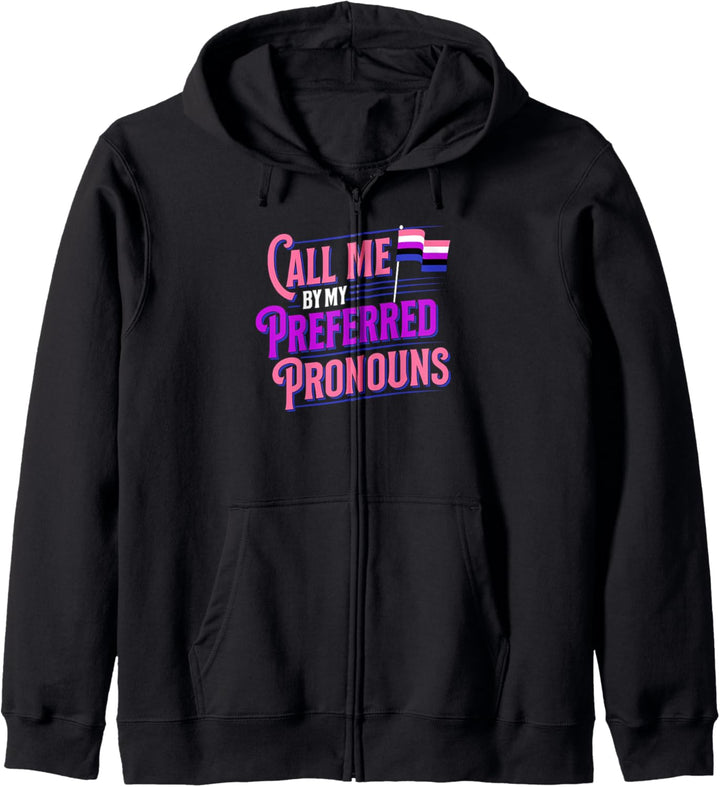 Call Me By My Preferred Pronouns Genderfluid Pride Flag Kapuzenjacke
