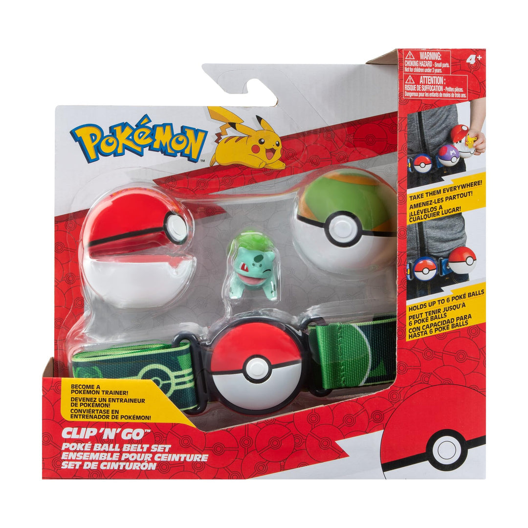 Pokémon PKW3160 Spielzeug, Gürtel Set Bisasam, ys/m, Gürtel Set Bisasam