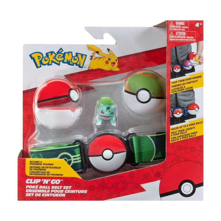 Pokémon PKW3160 Spielzeug, Gürtel Set Bisasam, ys/m, Gürtel Set Bisasam