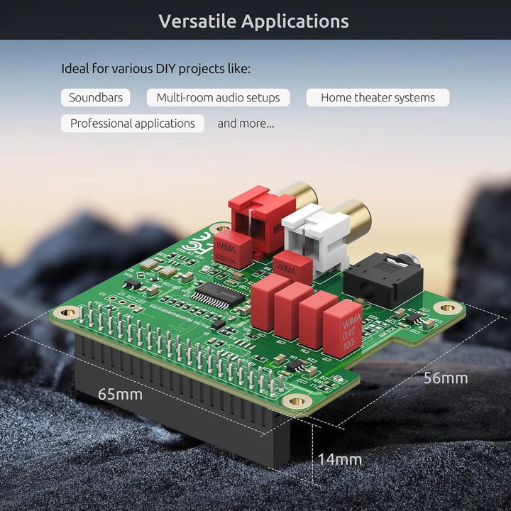 InnoMaker Raspberry Pi HiFi DAC HAT PCM5122 HiFi DAC Audio Card Expansion Board for Raspberry Pi 4 3