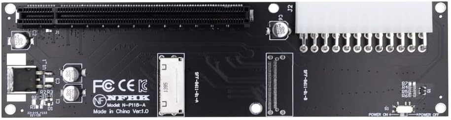 xiwai Oculink SFF-8612 8611 8X auf 16x PCIE PCI-Express Adapter mit ATX 24pin Power Port für Mainboa