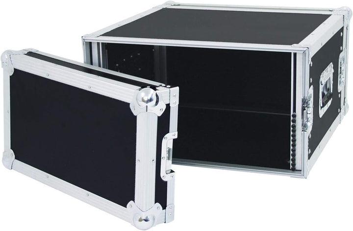 ROADINGER Verstärkerrack PR-2, 6HE, 47cm tief | Flightcase für 483-mm-Geräte (19") | mit mehrschicht