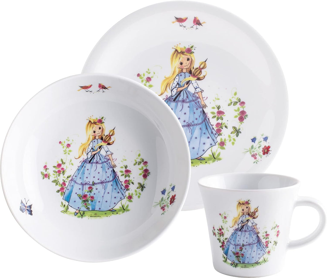 KAHLA 323460A50849C Kids Frühstücksteller 21,5 cm Dornröschen | Frühstücksteller mit Dornröschen Des