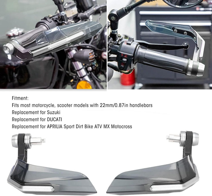 KIMISS Motorrad-Handschützer ， Powersports-Handschützer， 22mm Motorrad Handschutz Aluminiumlegierung