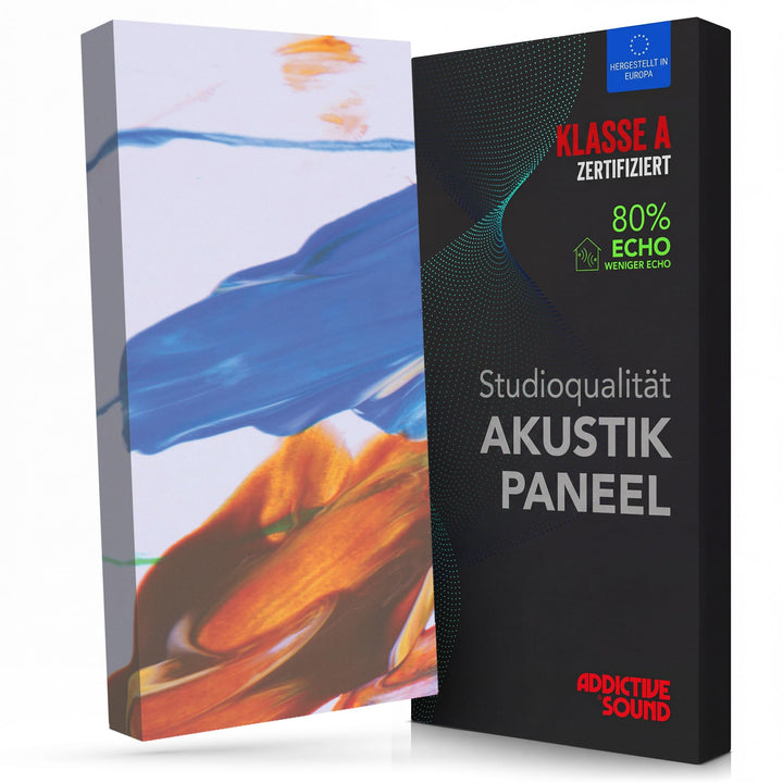 Addictive Sound Akustikbild – Schallabsorber Wandbild mit dichter Akustikwolle – Absorberklasse A –