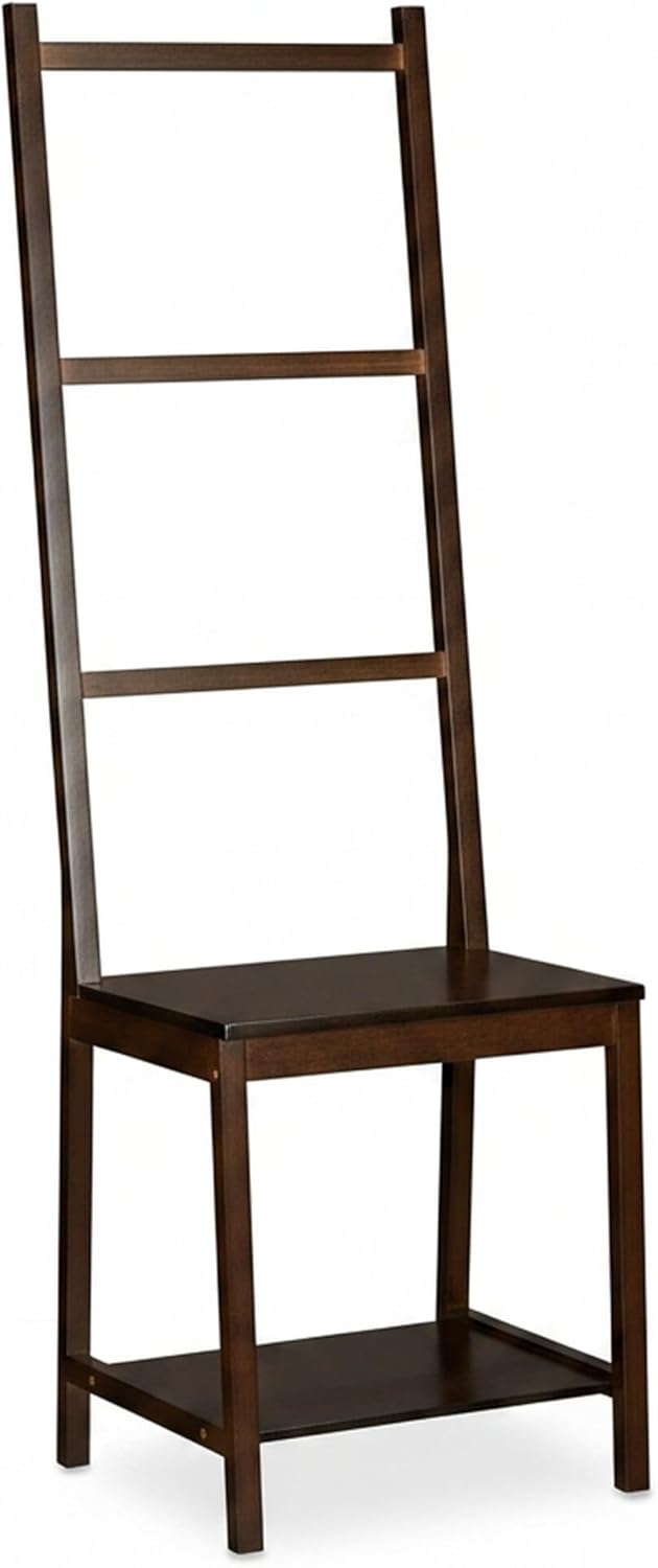 Relaxdays, Kleiderständer, Handtuchständer, Herrendiener, Bambus, HxBxT: ca 133 x 40 x 42 cm, Dunkel