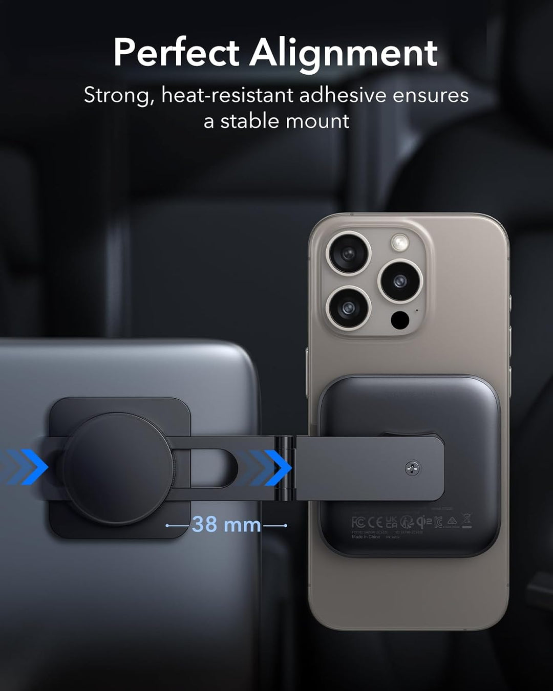 ESR für Qi2 15W Magsafe Autohalterung mit Ladefunktion, Qi2 Zertifiziertes Faltbares Armaturenbrett/