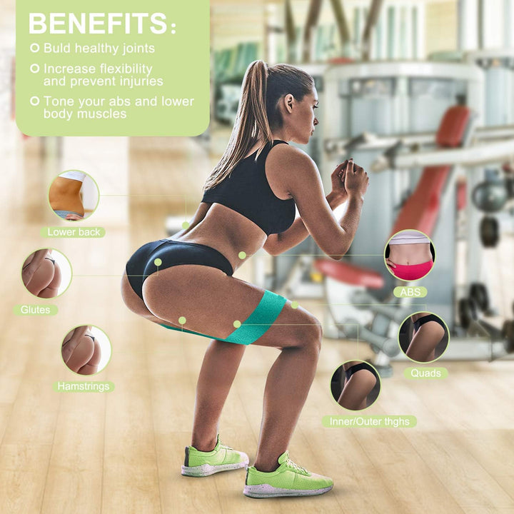 CFX Resistance Hip Bands, Fitnessbänder Set Yogagurt in 3 Zugkraftstärken Trainingsband Yogaband ALS