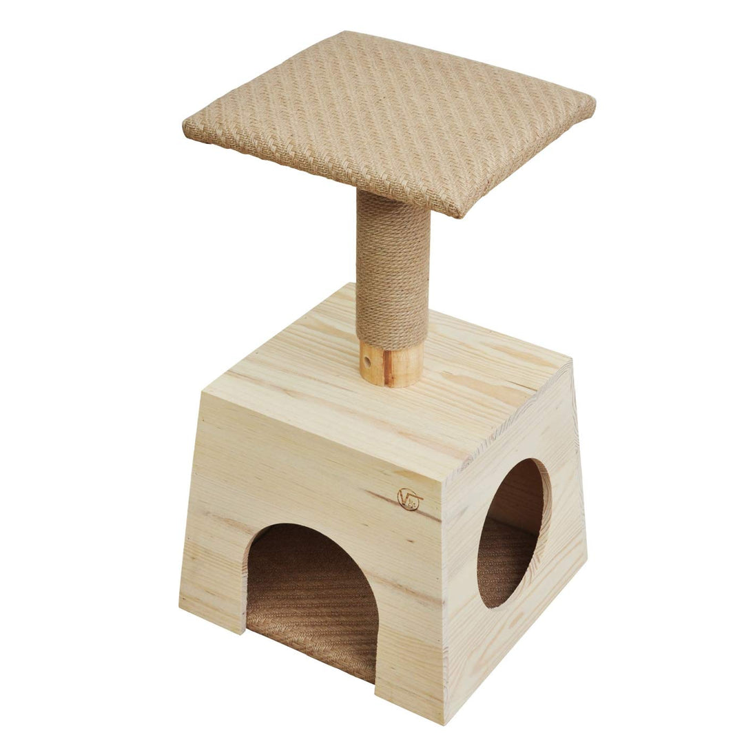 VOSS.PET Kratzbaum Jasper 62cm, beige, Katzenbaum, Katzenspielbaum, Katzenkratzbaum, Kratzmöbel