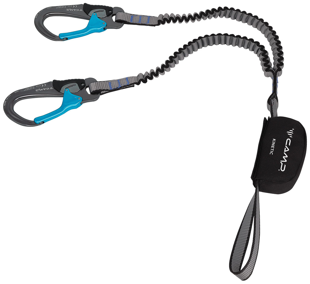 CAMP Kinetic Rewind Pro Grau - Extrem sicheres Funktionelles Klettersteig-Set, Grösse 90-110 cm - Fa