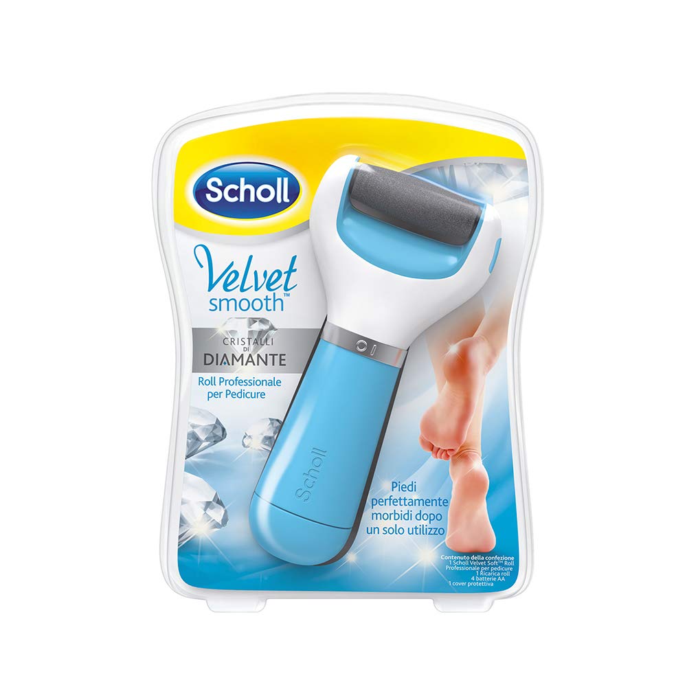 Scholl Velvet Smooth, professionelle Rolle für Pediküre mit Diamantkristallen, elektrische Feile für