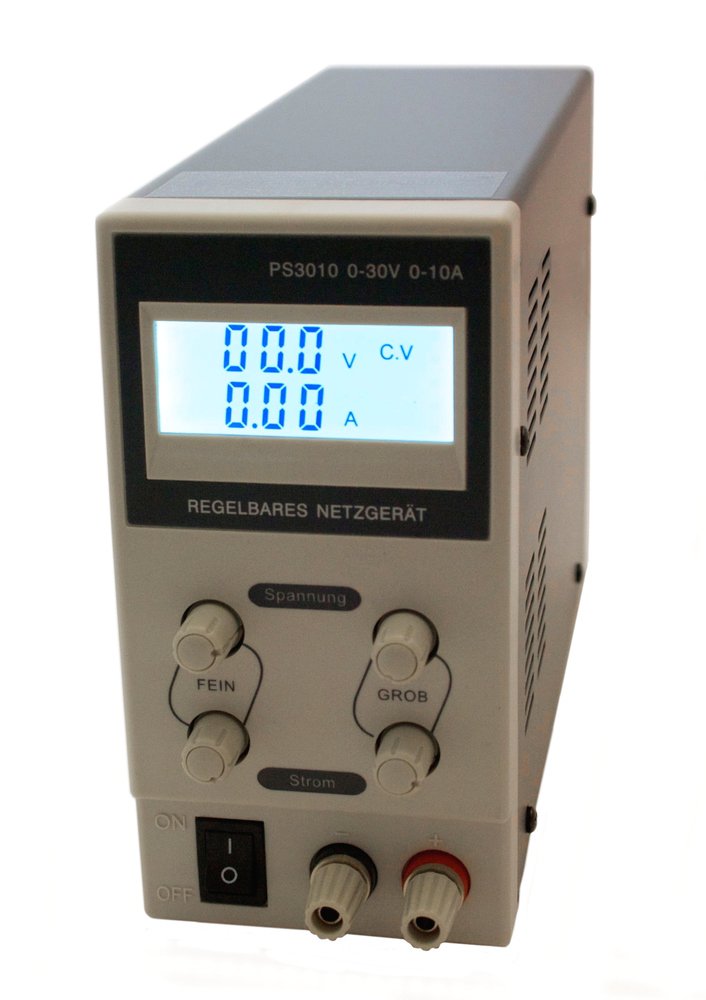 edi-tronic Regelbares DC Labornetzgerät 0-30V 0-10A PS3010 Labornetzteil Netzgerät regelbar Netzteil